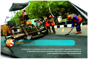 Pemkab Garut Uji Coba Aspal Plastik