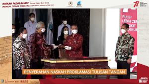 Naskah Proklamasi Tulisan Tangan Bung Karno Dikembalikan Ke ANRI