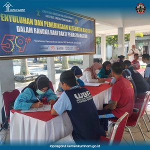Sambut HBP-59, Lapas Garut Gelar Pemeriksaan Kesehatan Warga Bianan