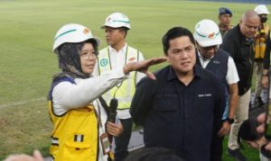 Jelang Piala Dunia U-20, Erick Tohir dan Menpora Tinjau Stadion Si Jalak Harupat