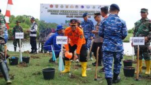 Nurdin Yana Hadiri Puncak Penanaman Pohon Mangrove Nasional Di Pantai Karang Paranje