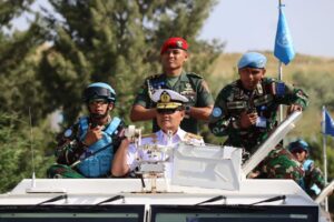 TNI Jaga Perdamaian Dunia, Panglima TNI Beri Semangat dan Motivasi Prajurit TNI di Lebanon