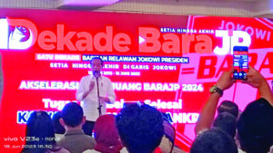 Jokowi Hadiri Rapimnas BARA JP, ini pesannya ….