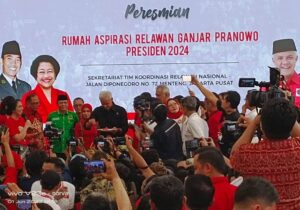Ganjar Pranowo Resmikan Rumah Aspirasi Relawan Pemenangan Pilpres 2024
