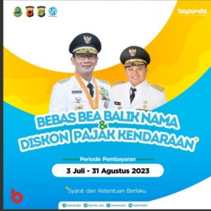 Pemprov Jabar Gelar Program Bebas BBNKB II dan Diskon Pajak Kendaraan