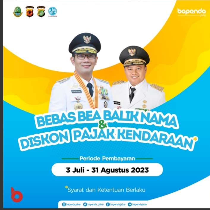 Pemprov Jabar Gelar Program Bebas BBNKB II dan Diskon Pajak Kendaraan