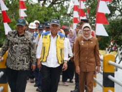 Menteri PUPR Basuki Hadimuljono Resmikan Jembatan Gantung Baleraja