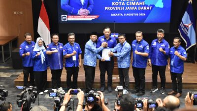 BREAKING NEWS! AHY Serahkan Langsung SK Rekomendasi Calon Walikota Cimahi, Dikdik: Terimakasih Mas Ketum