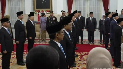 Prabowo Resmi Lantik 54 Menteri serta pejabat setingkat menteri  Kabinet Merah Putih