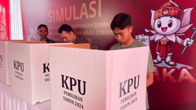 Hari Terakhir Kampanye, Ratusan Warga Cikalongwetan Ikuti Simulasi Penghitungan dan Pemungutan Suara yang Dihelat KPU KBB