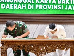 Pemdaprov–TNI AD Tandatangani Kerja Sama Manunggal Karya Bakti